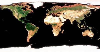 Photomosaic of Earth Without Cloud Cover by National Aeronautics and Space Administration National Aeronautics and Space Administration